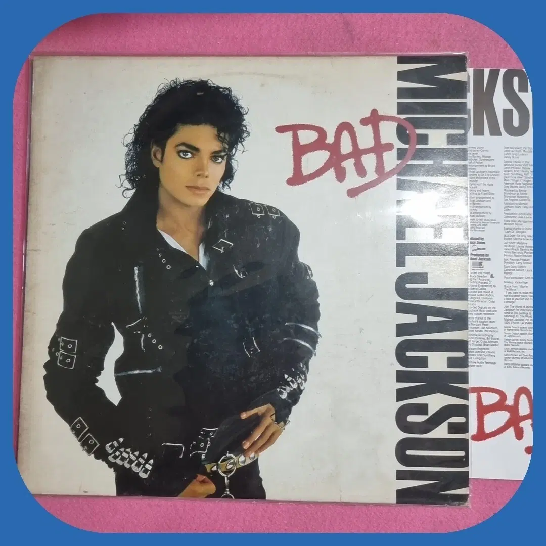 마이클잭슨 BAD LP.NM-/M
