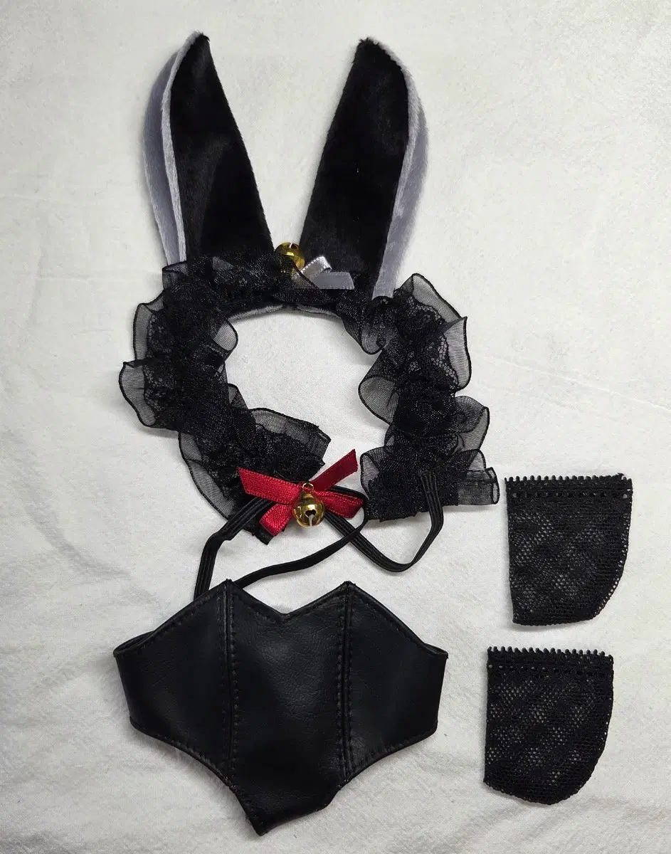 20cm 인형옷 민망옷장 가죽바니 시즌1 (블랙)