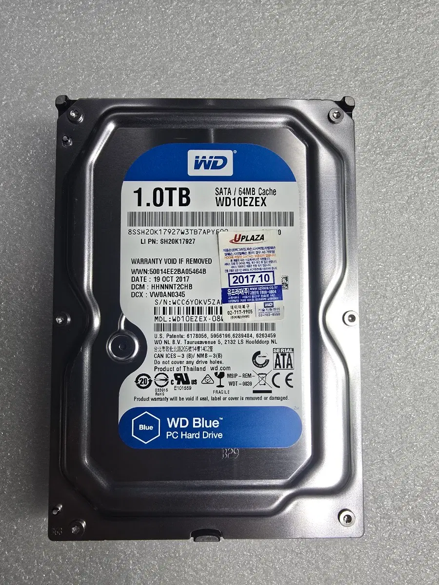 WD 블루 PC 하드 드라이브 1TB WD10EZEX
