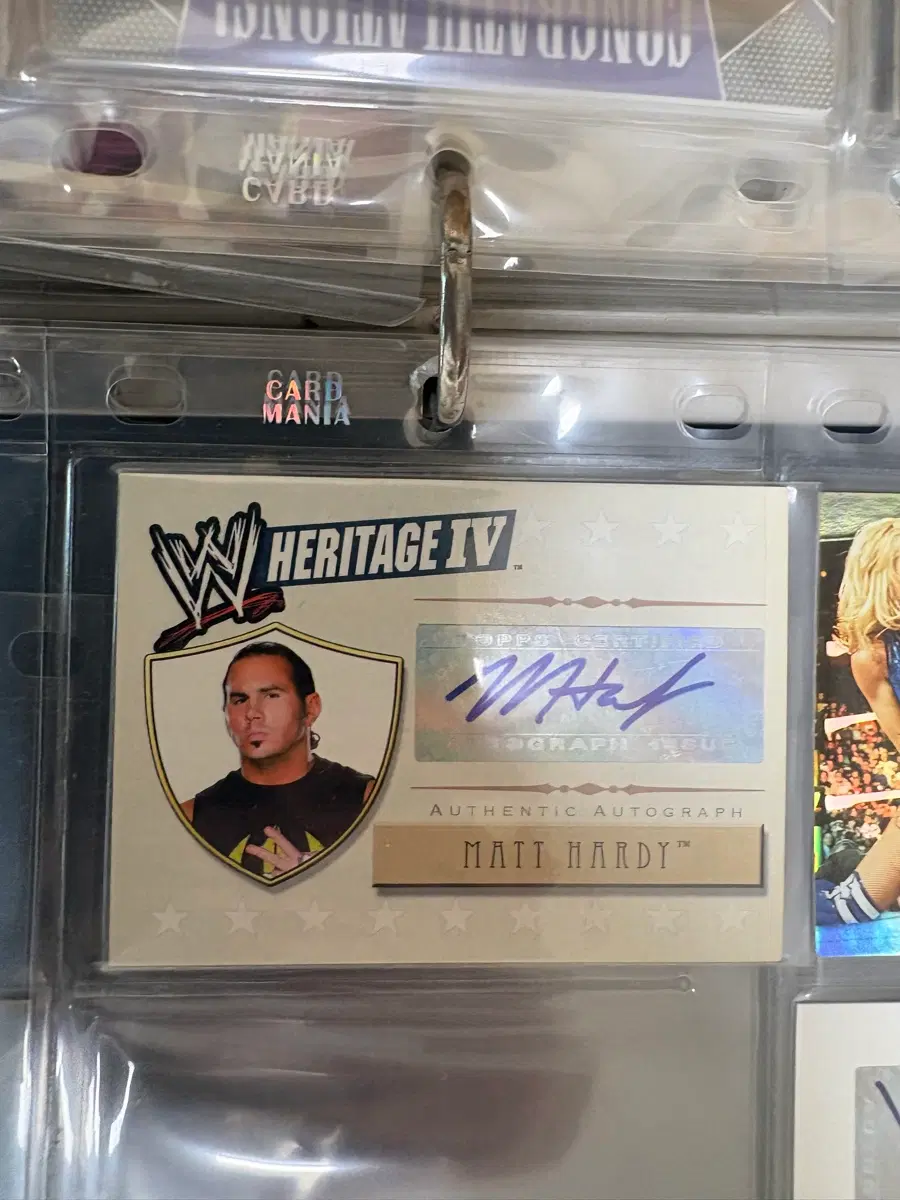 WWE 레슬링 heritage IV 매트 하디 matt hardy 친필 오토 사인 카드