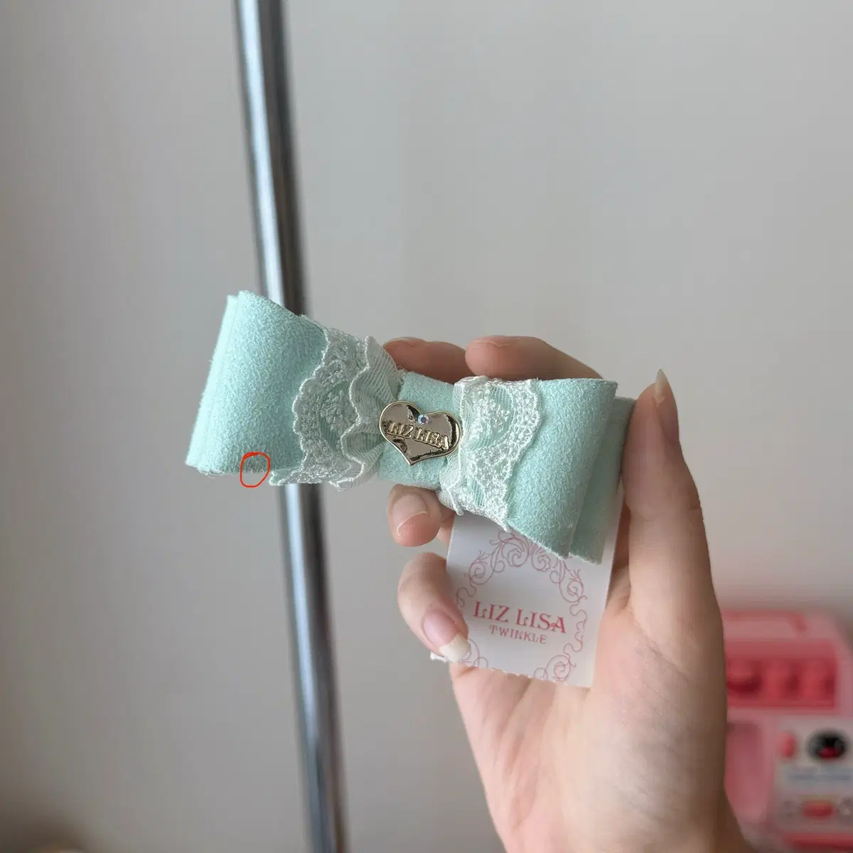 민트코어 슈슈 레이스 리본 히메갸루 로걀탑 리즈리사 빈티지 헤어핀 머리핀 헤도레