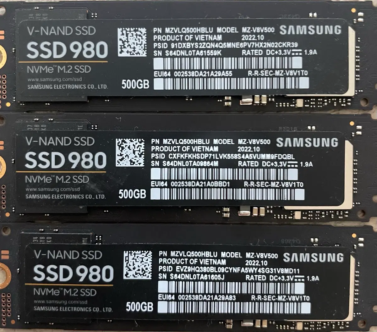 삼성전자 NVMe M.2 SSD 980 500GB 미사용