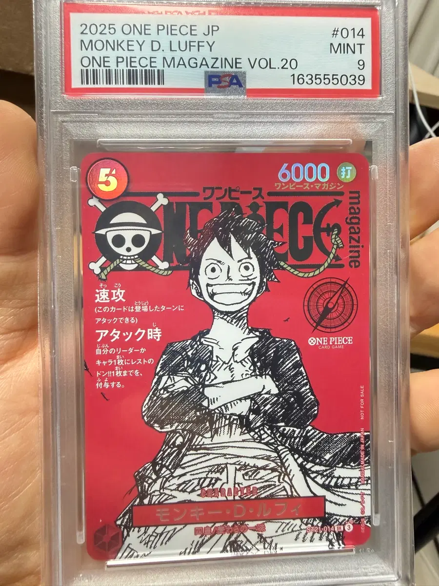 원피스 매거진 2025 vol.20 몽키 D 루피 psa9 등카!