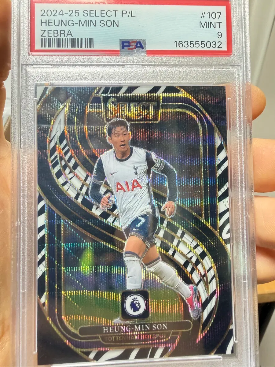 2024-25 파니니 select P/L 손흥민 제브라 민트 psa9 등급카드!