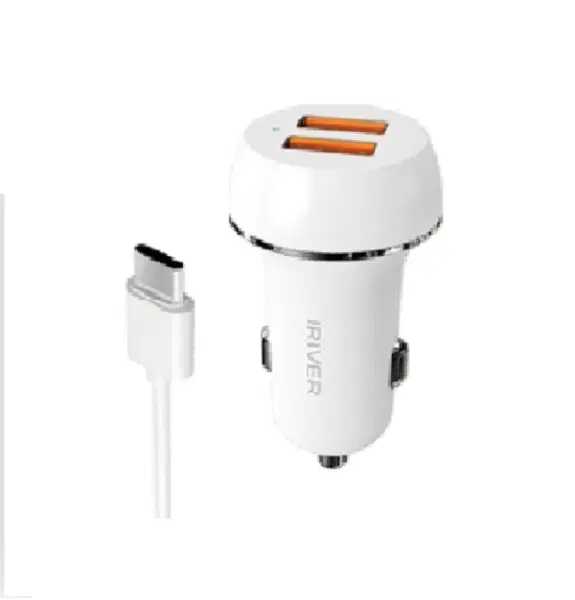 36W QC3.0 듀얼포트 고속 차량용 충전기 화이트