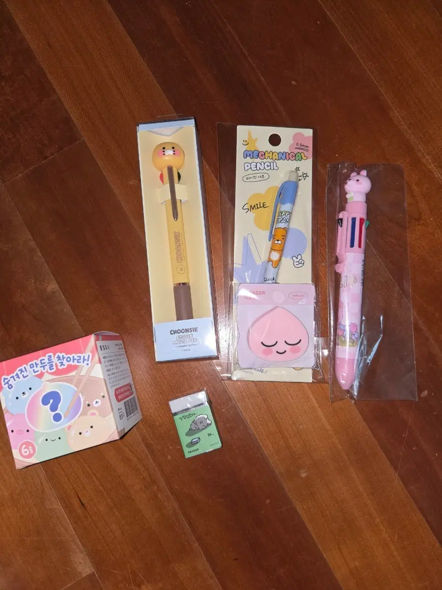 춘식이 볼펜/라이언 샤프/어피치 지우개/몰티즈 지우개/말랑이 일괄