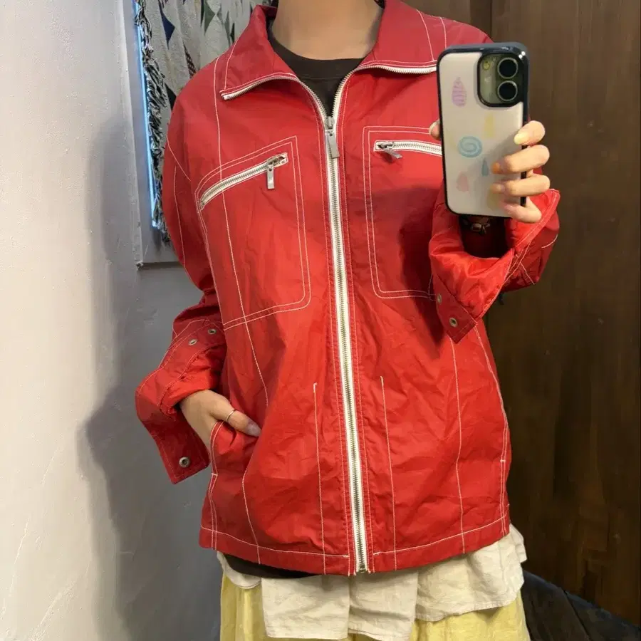 LEE 리 스티치 투포켓 바람막이 자켓 h476