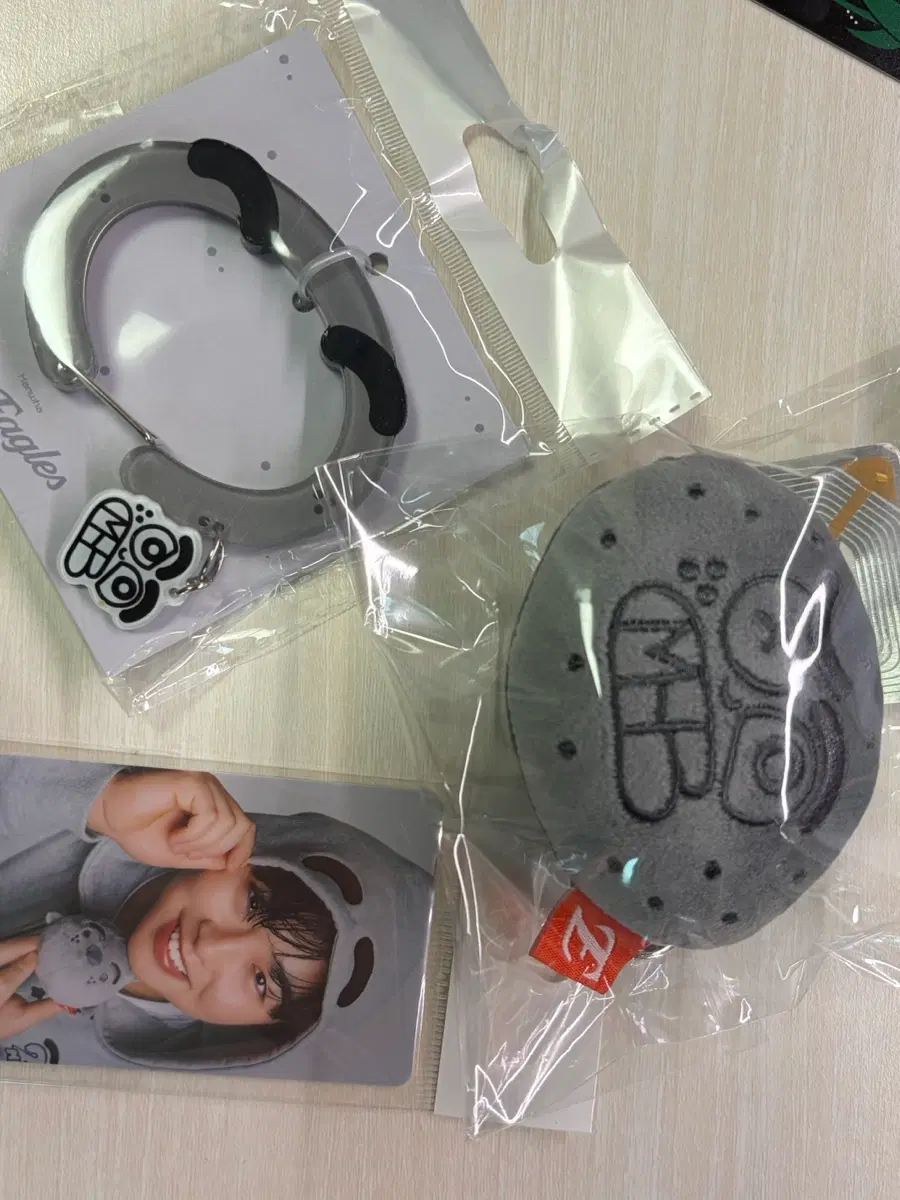 마지막 가격내림) 한화이글스 문현빈 문돌멩 인형 카라비너 포토카드