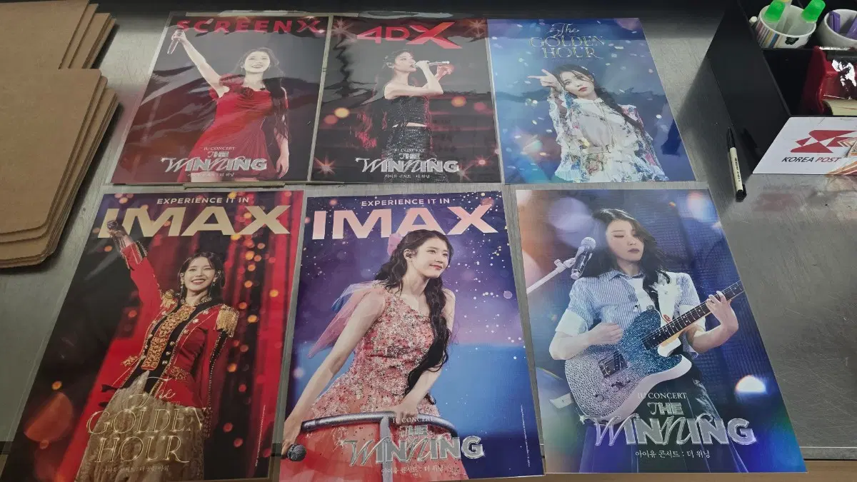아이유 콘서트: 더 골든 아워/더 위닝 재개봉 메인/4DX/스크린엑스/ IMAX A3 포스터 6종 일괄 팝니다