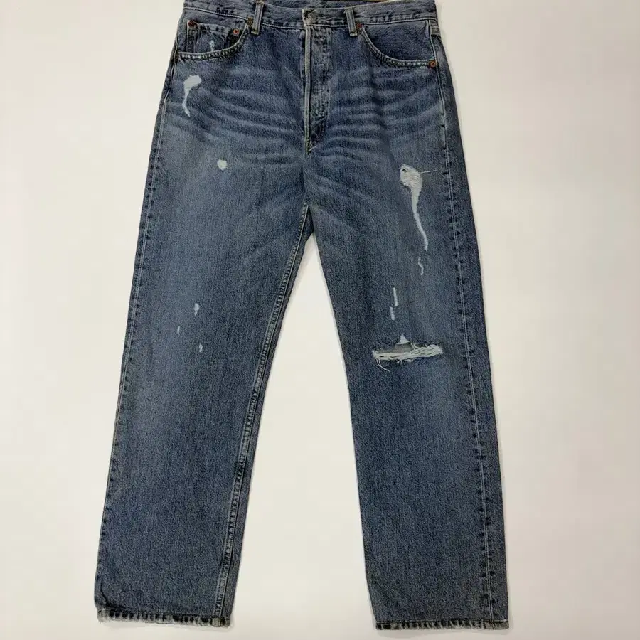 (31) 90s Levis 빈티지 리바이스 501 중청 스톤 워스 데미지 데님 청바지