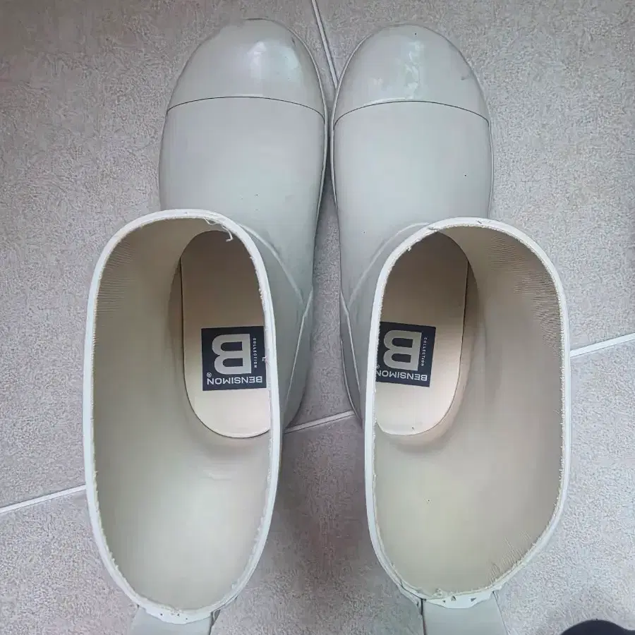 [230] 벤시몽 장화 부츠 레인부츠 아이보리 흰색