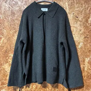 Knuth Marf SLIT NECK LOOSE KNIT SMOKE