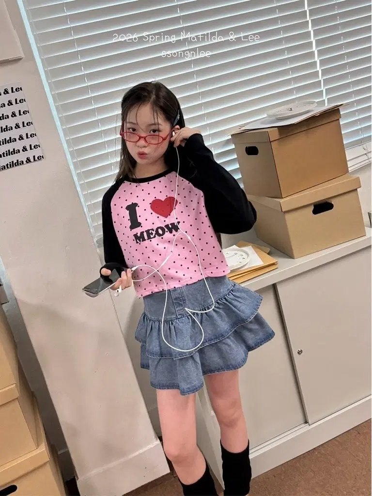 (새상품) 프릴데님 스커트