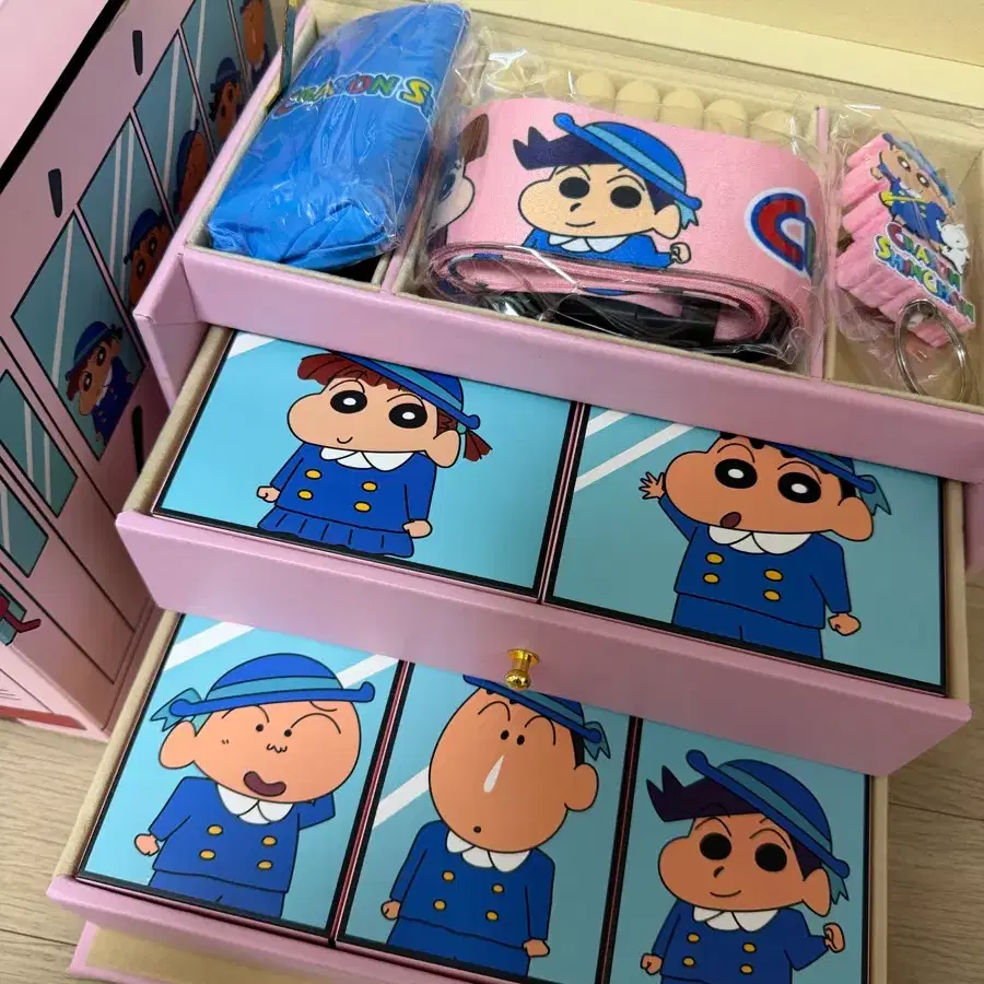 짱구 디럭스 가죽보석함 세트