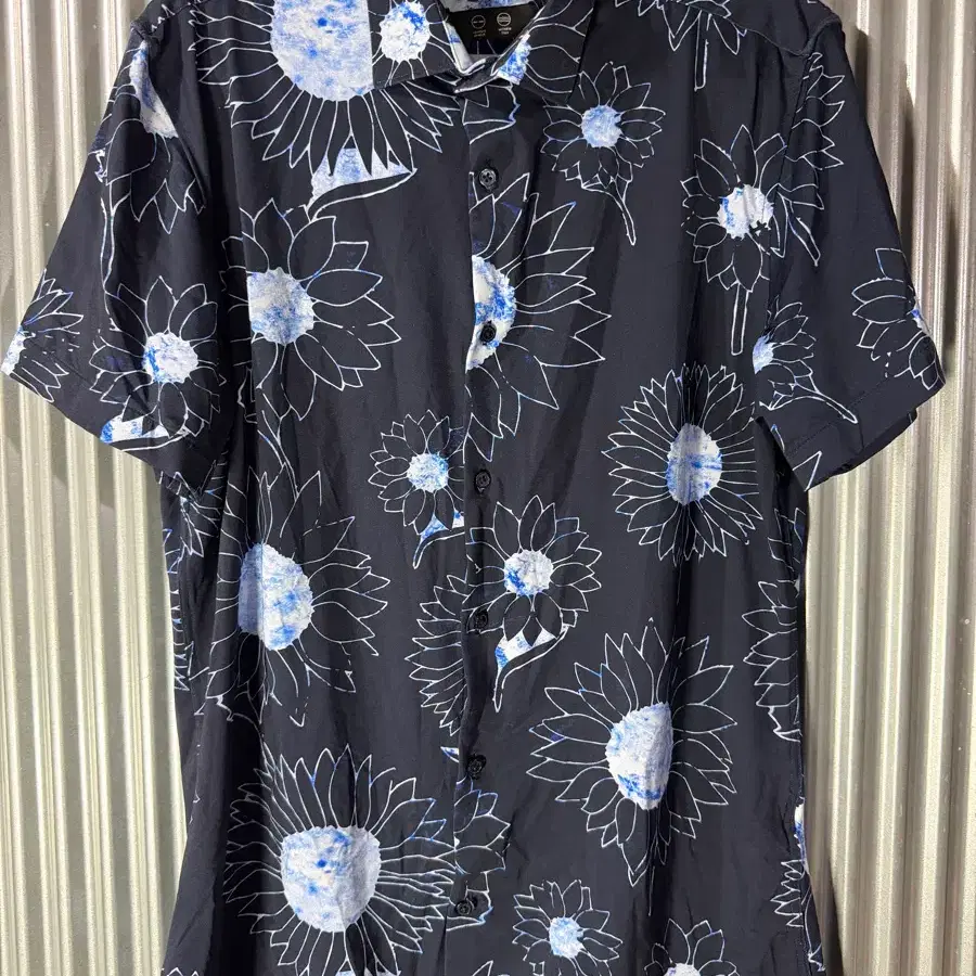 M ZARA 자라 남자 셔츠 해바라기 패턴