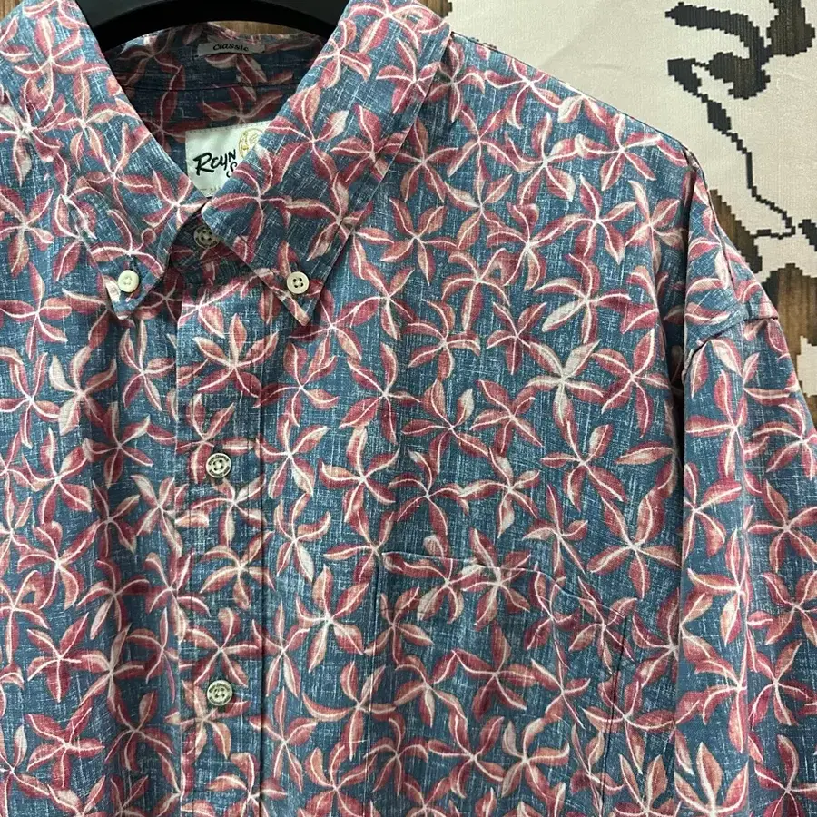 레인스푸너 REYN SPOONER 클래식 플라워 알로하 반팔셔츠 3XL