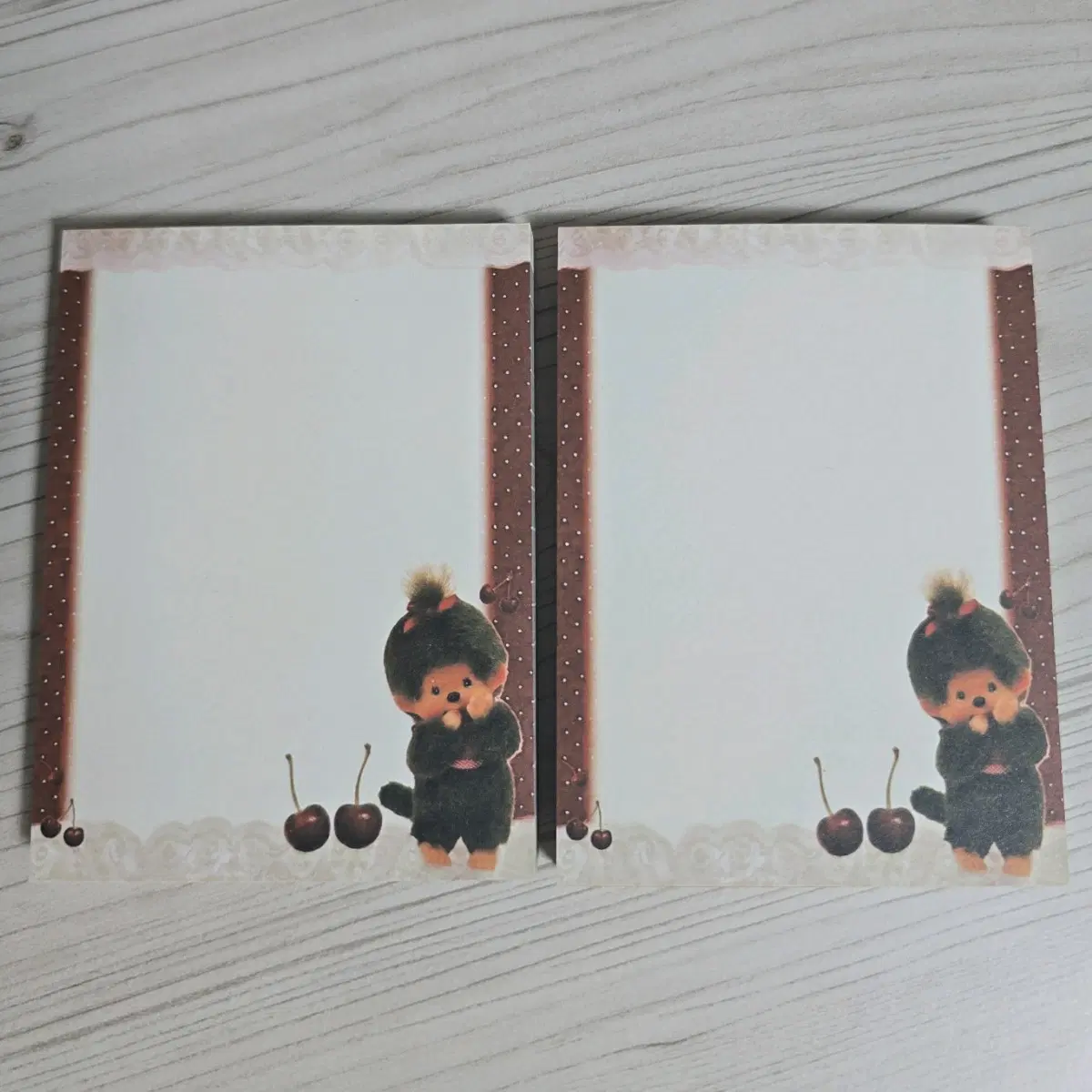 몬치치 키치 체리 중떡메모지