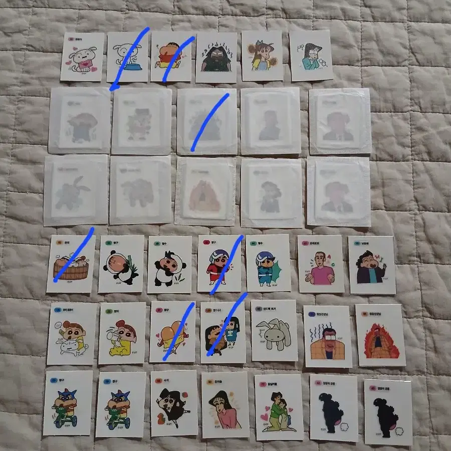 짱구 띠부씰 3개 선택 우동씰 라멘씰 짱구 띠부띠부씰