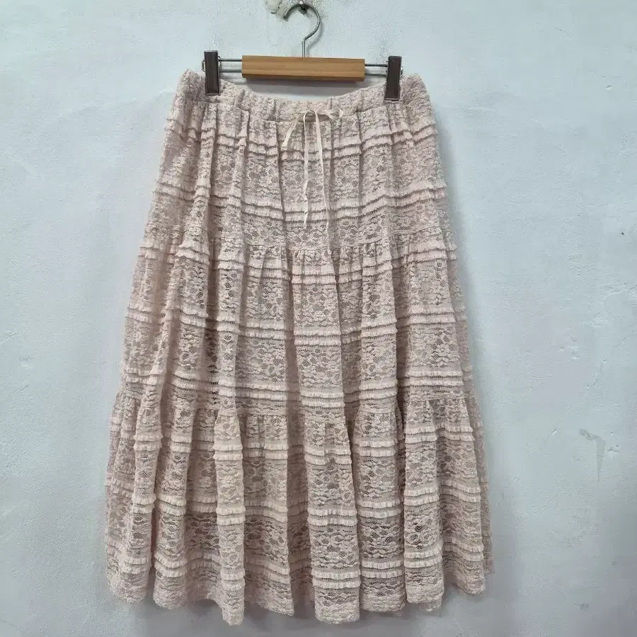 comfort basic 레이스 캉캉 스커트 연핑크