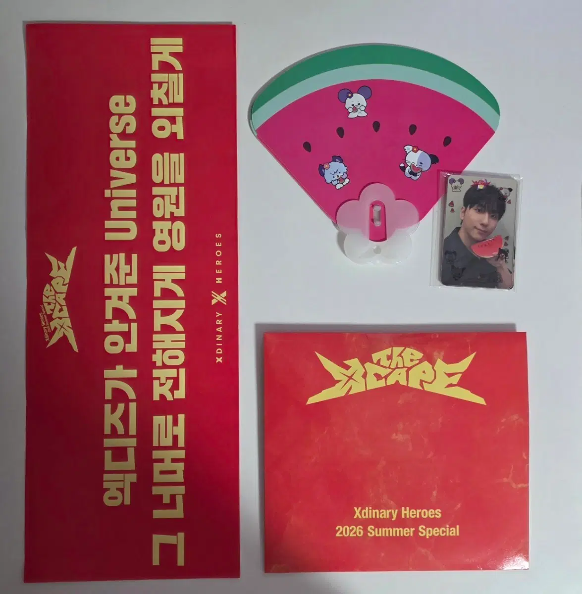 엑디즈 썸머콘 입장 기프트 양일(부채,포카,슬로건)