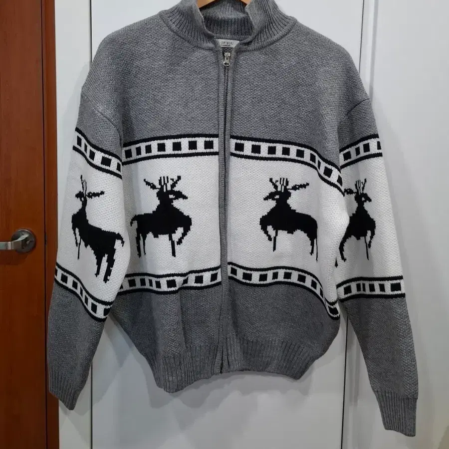 노르딕 집업 니트 2XL-3XL(새상품)