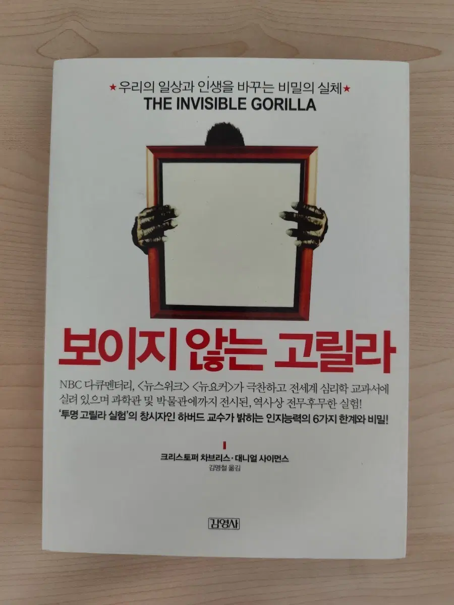 책 도서 보이지 않는 고릴라 도서