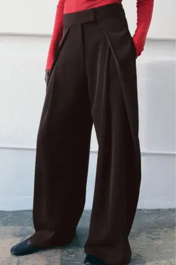 ZW COLLECTION 다트 와이드 레그 팬츠