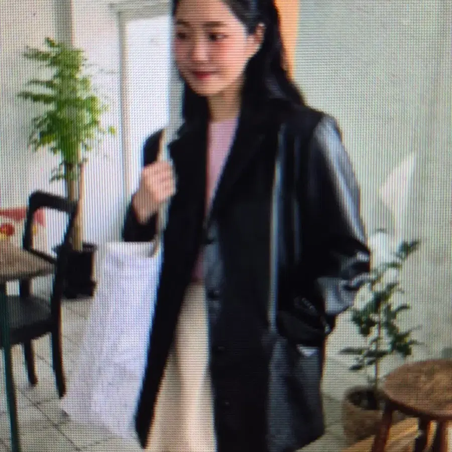 (해외배송)블랙 레더 자켓