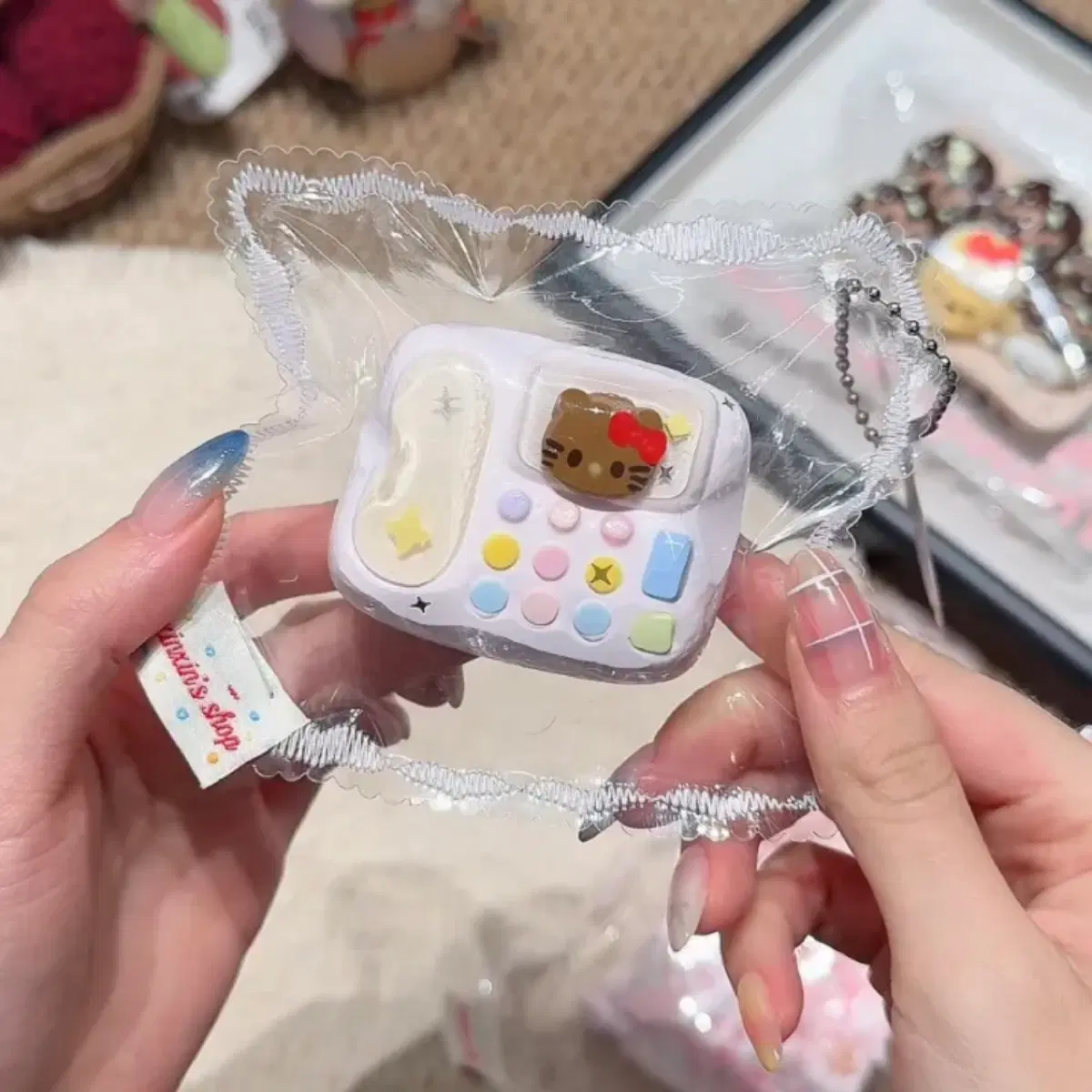 사각 키티 전화기 말랑이 새상품