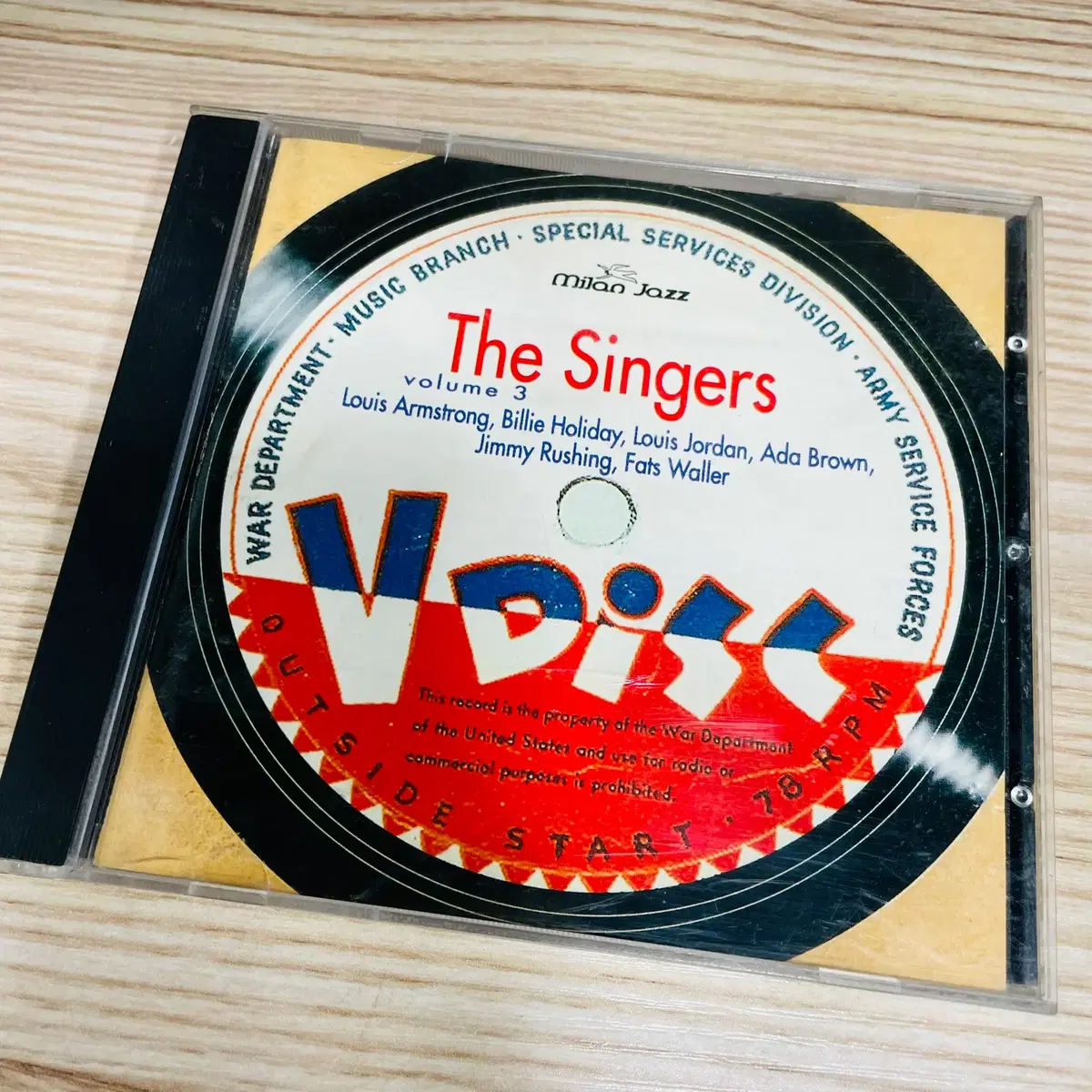 [중고음반/CD] 재즈 컴필레이션 The Singers Volume 3 (루이 암스트롱, 빌리 홀리데이)