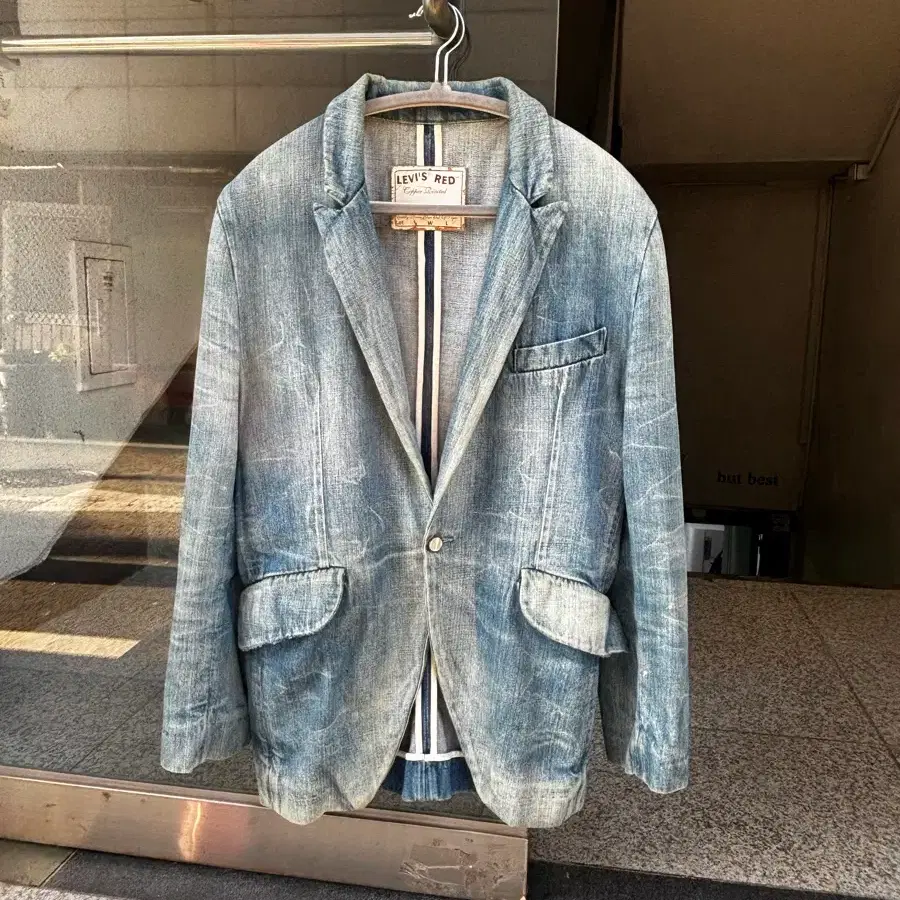 00s 빈티지 리바이스 레드 데님 블레이저