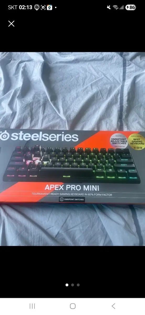 스틸시리즈 APEX PRO MINI 게이밍 키보드(원가 30)