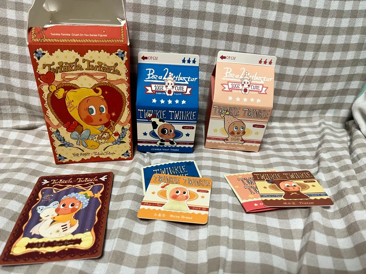(미개봉)팝마트 작은별 사랑에 빠지다 꽃꼬마, 맛조합 식빵, 프레첼