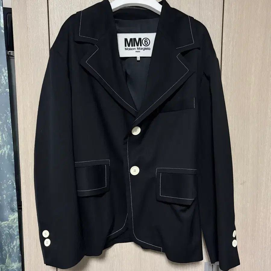 MM6 메종 마르지엘라 블랙 오버핏 재킷