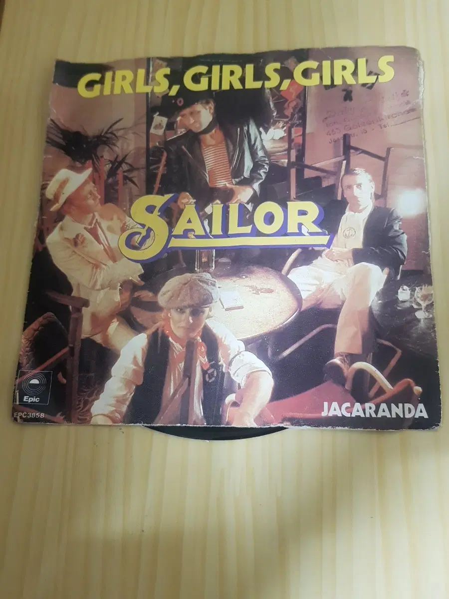 염가음반 Sailor: Girls, Girls, Girls/ Jacaranda 독일반 7인치싱글 바이닐vinyl 도넛판 45rpm zx