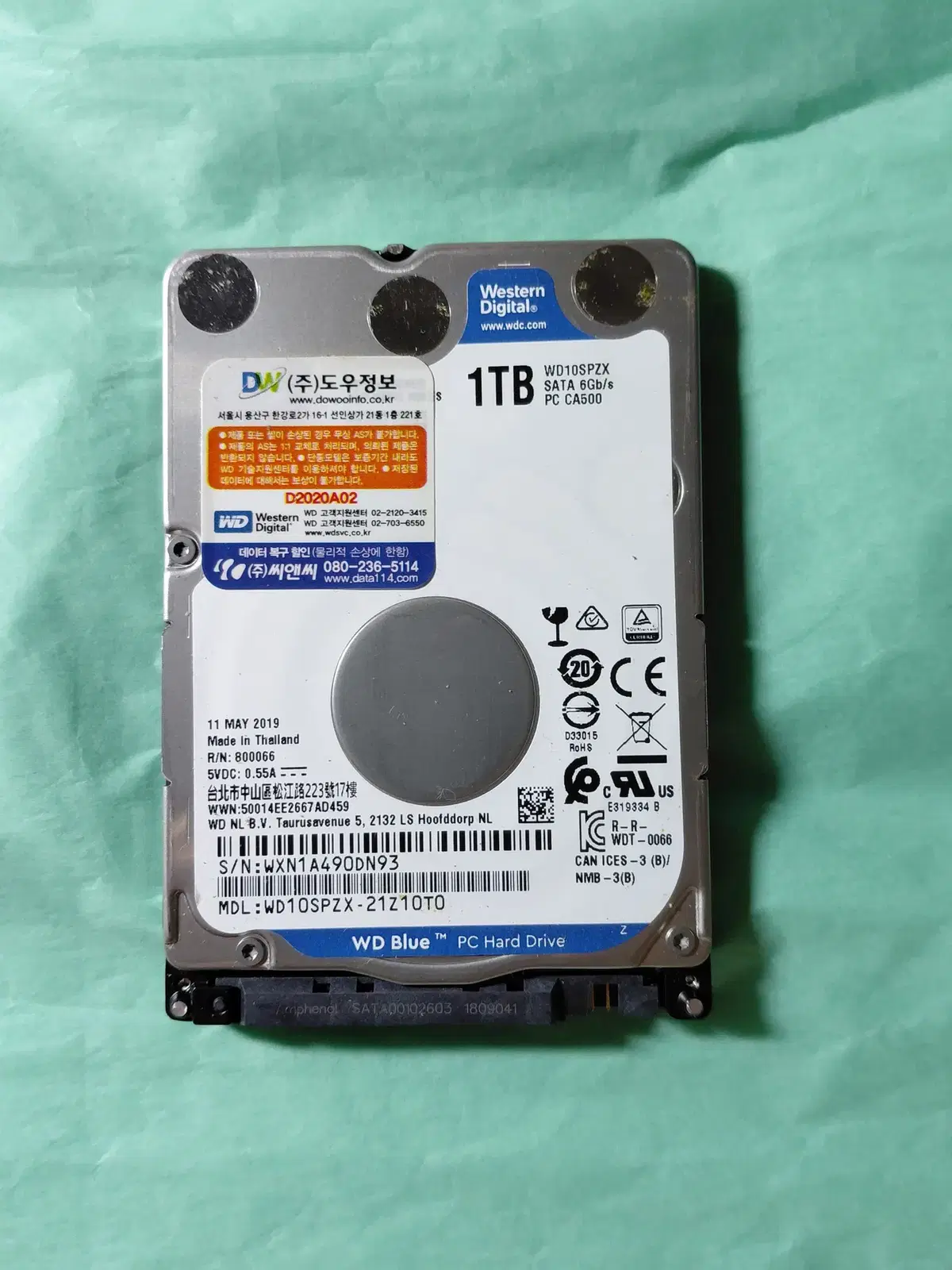 노트북 하드 WD Blue HDD 1TB 2.5인치 슬림