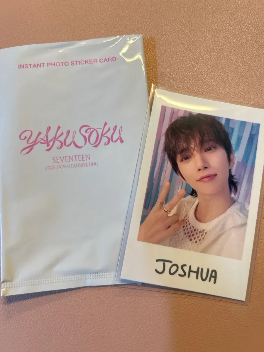 Seventeen Joshua instant photocard 2026 Japan Yakusoku