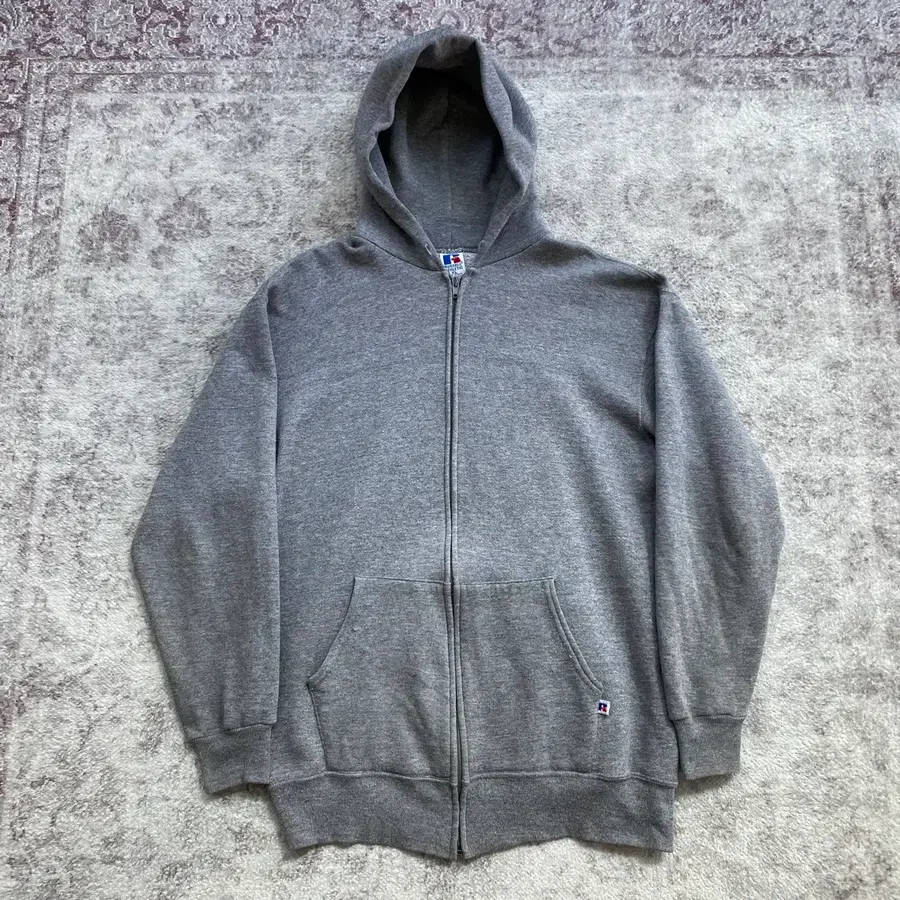 (XL) 90s 빈티지 러셀 후드집업 그레이 USA