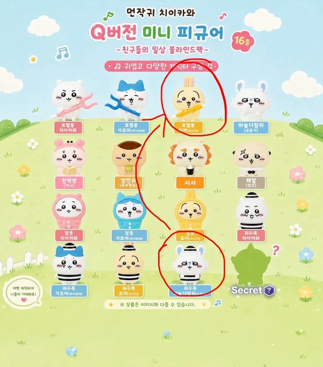 (교환,양도) 먼작귀 치이카와 Q버전 미니피규어