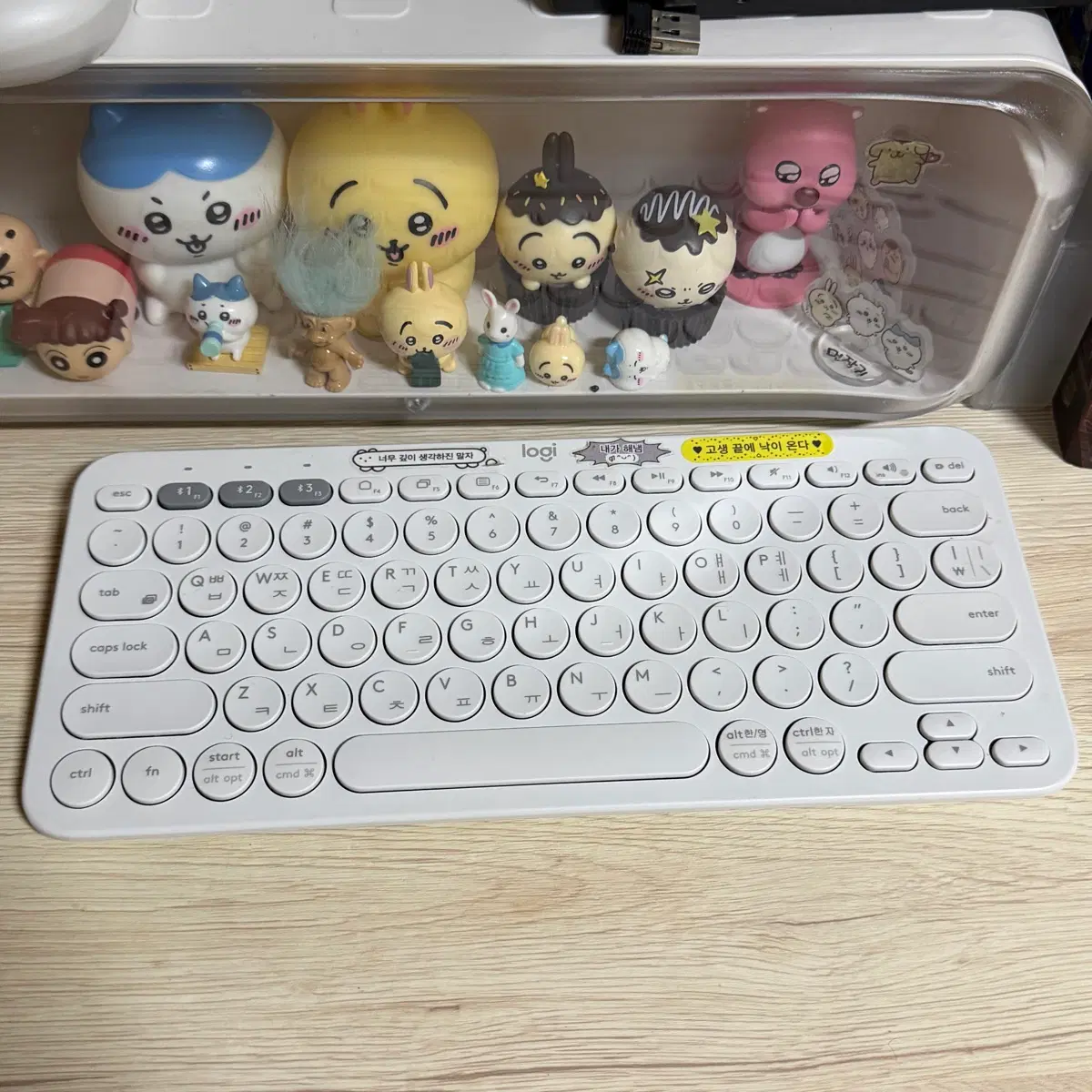 로지텍 k380 무선 키보드 화이트 색상