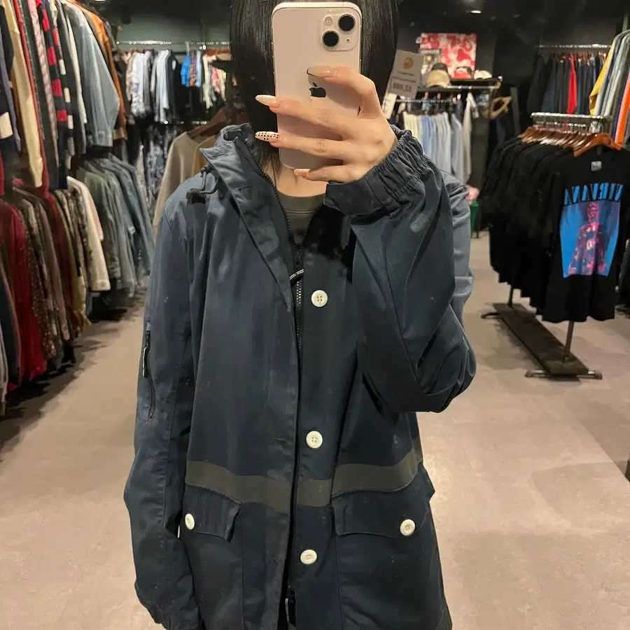 (002) NIKE 나이키 스우시 배색 바람막이 자켓