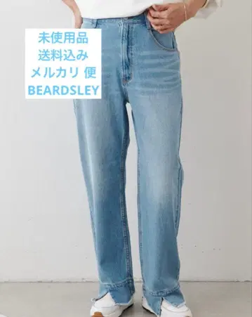 최종 가격 [ 새상품 미사용품 ] BEARDSLEY 슬릿 스트레이트 데님