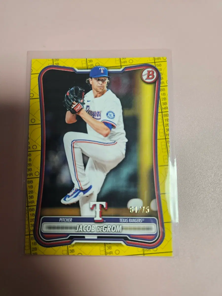 텍사스)제이콥 디그롬 75장 한정 2026 Bowman Yellow