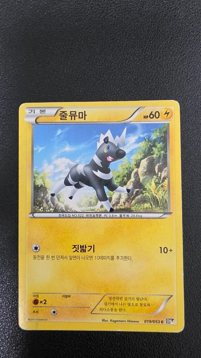 포켓몬 카드 줄뮤마 bw1 019/053