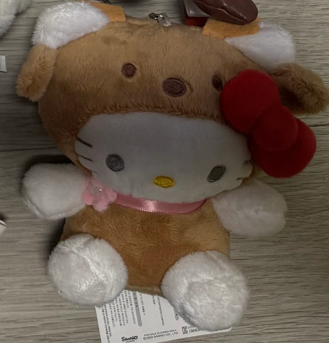 산리오 헬로키티 키티 꽃사슴 봉제 인형 키링 정품