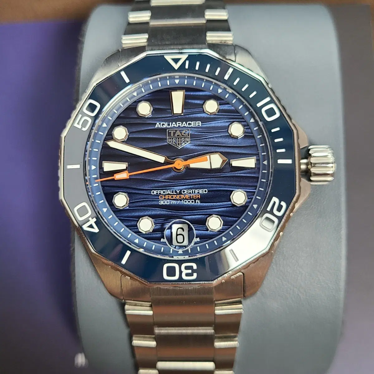 태그호이어 아쿠아레이서 신형 물결다이얼 42mm 오토매틱