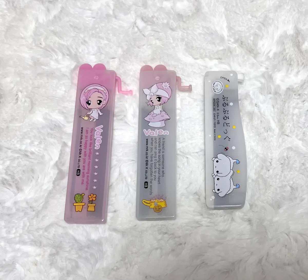고전 와와걸 발렌 부르부르도그 샤프심 3종 세트