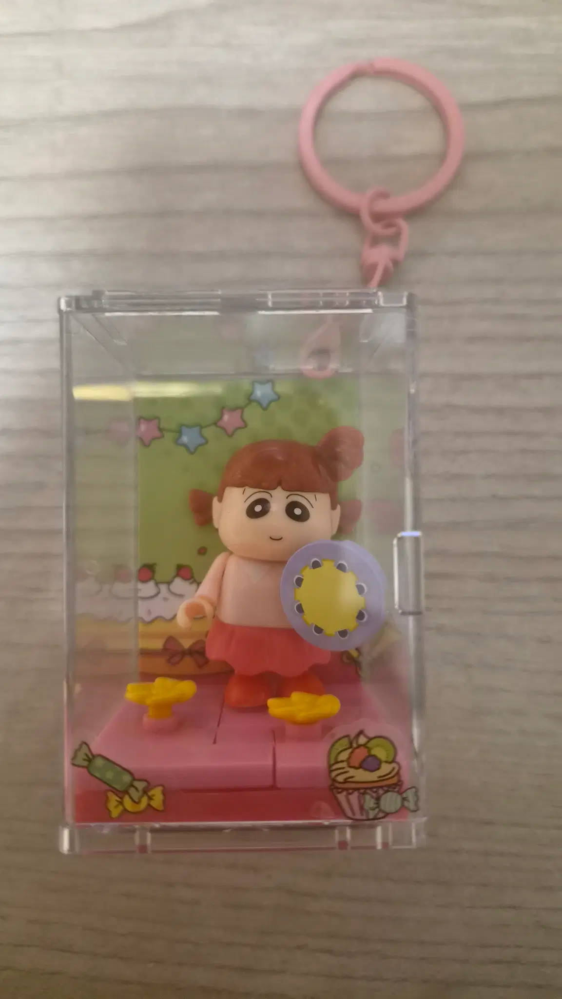 짱구는 못말려 유리 디오라마 브릭 키링