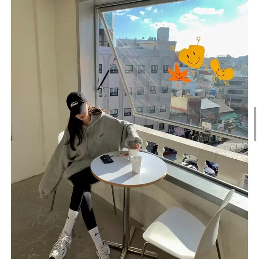 드하우 양기모 나이키 로고후드 면100