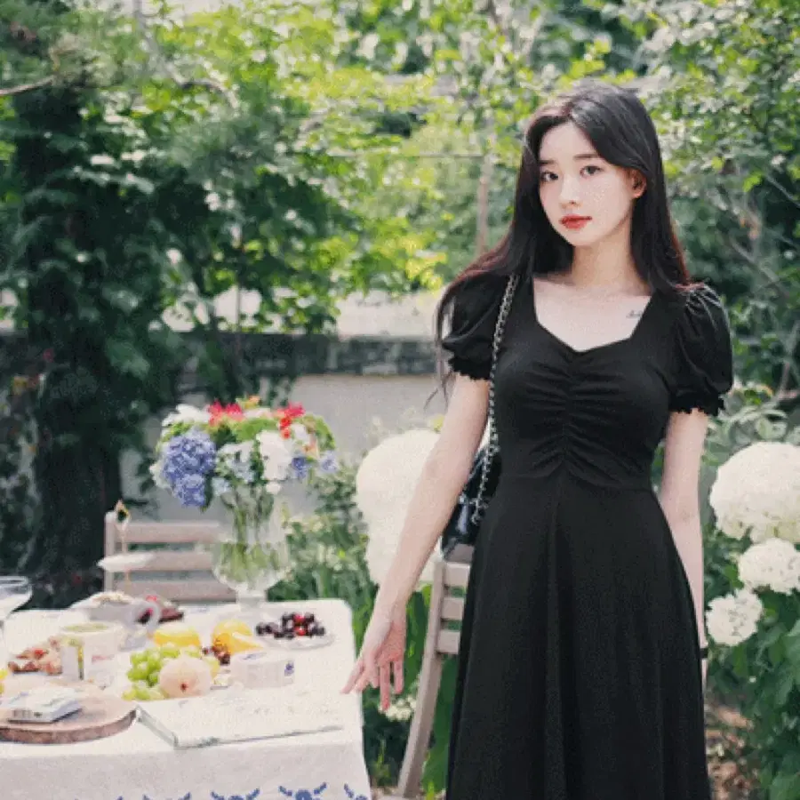 밀크코코아 Amelie line. Black heart dress